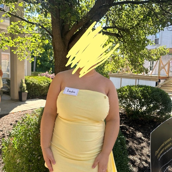 Hello Molly Strapless Yellow Dress - Picture 5 of 5